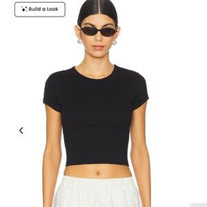 & Other Stories Black Cropped Tee